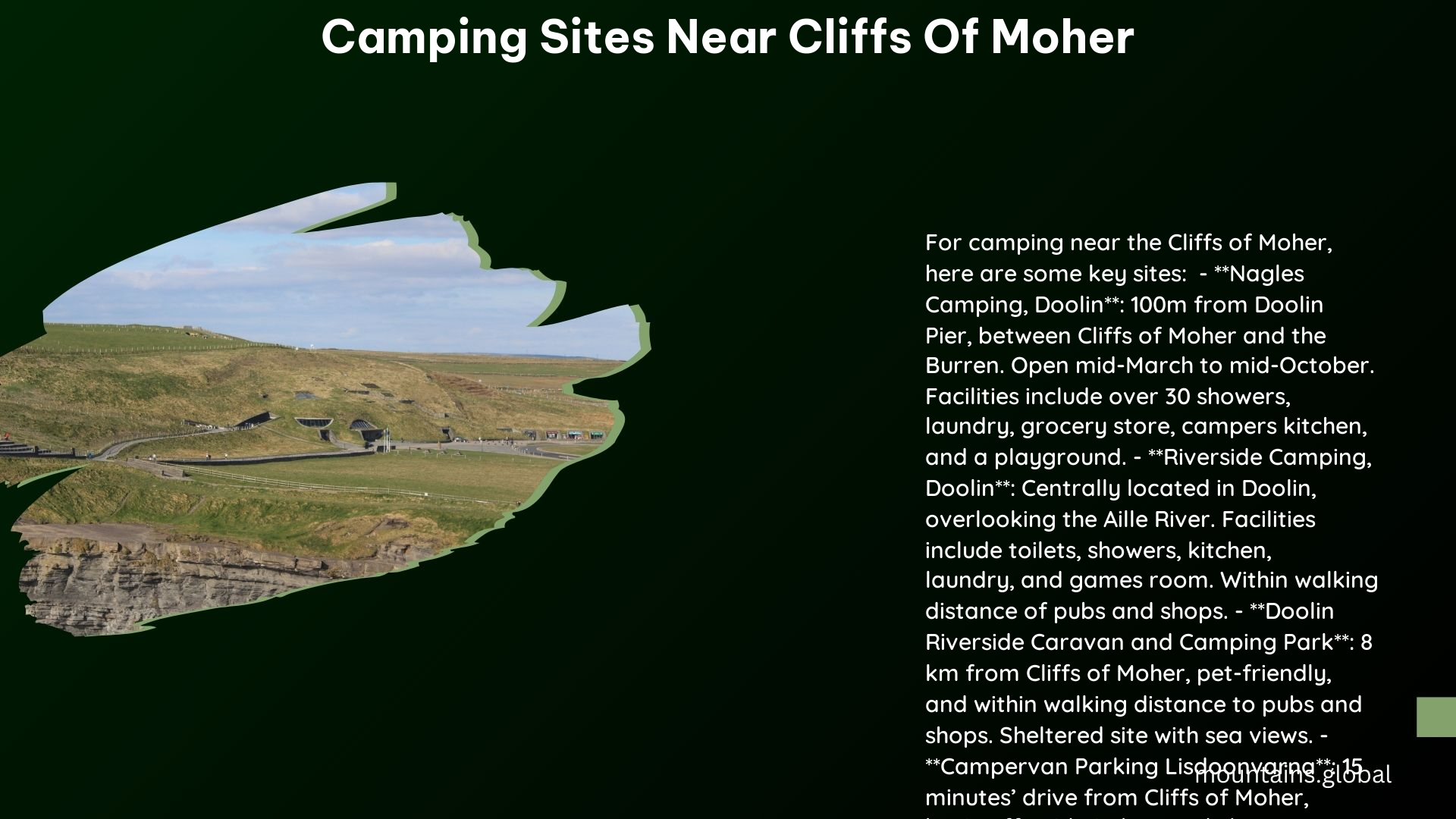 camping sites near cliffs of moher