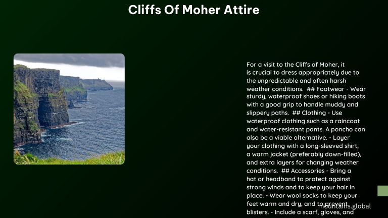 cliffs of moher attire