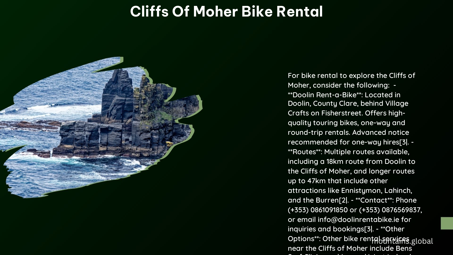 cliffs of moher bike rental