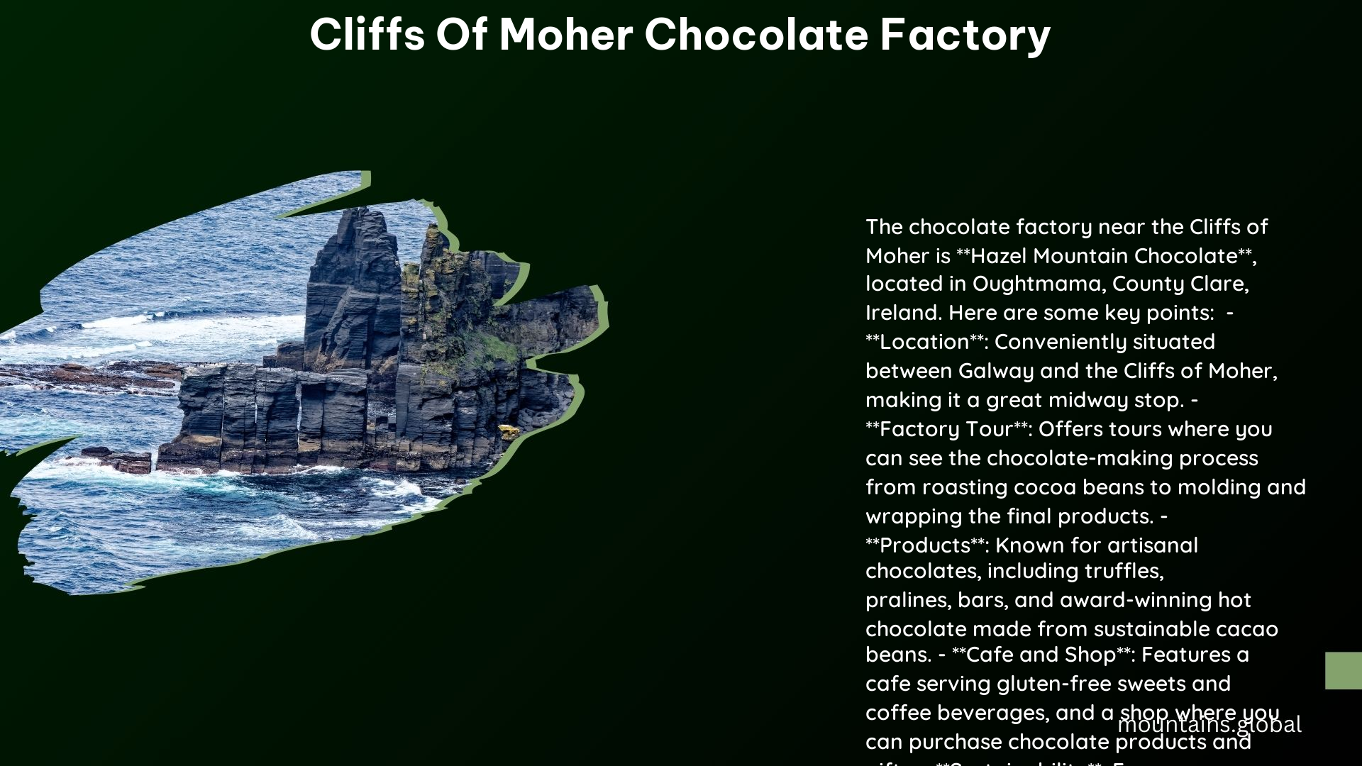 cliffs of moher chocolate factory