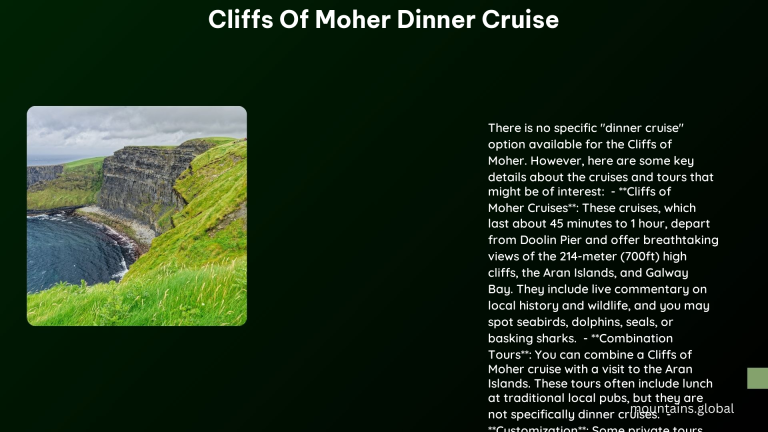 cliffs of moher dinner cruise