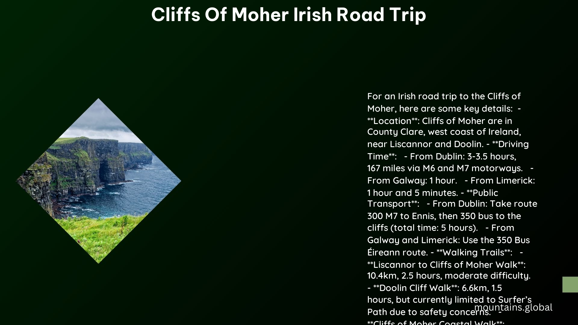 cliffs of moher irish road trip