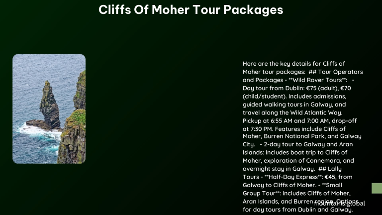 cliffs of moher tour packages