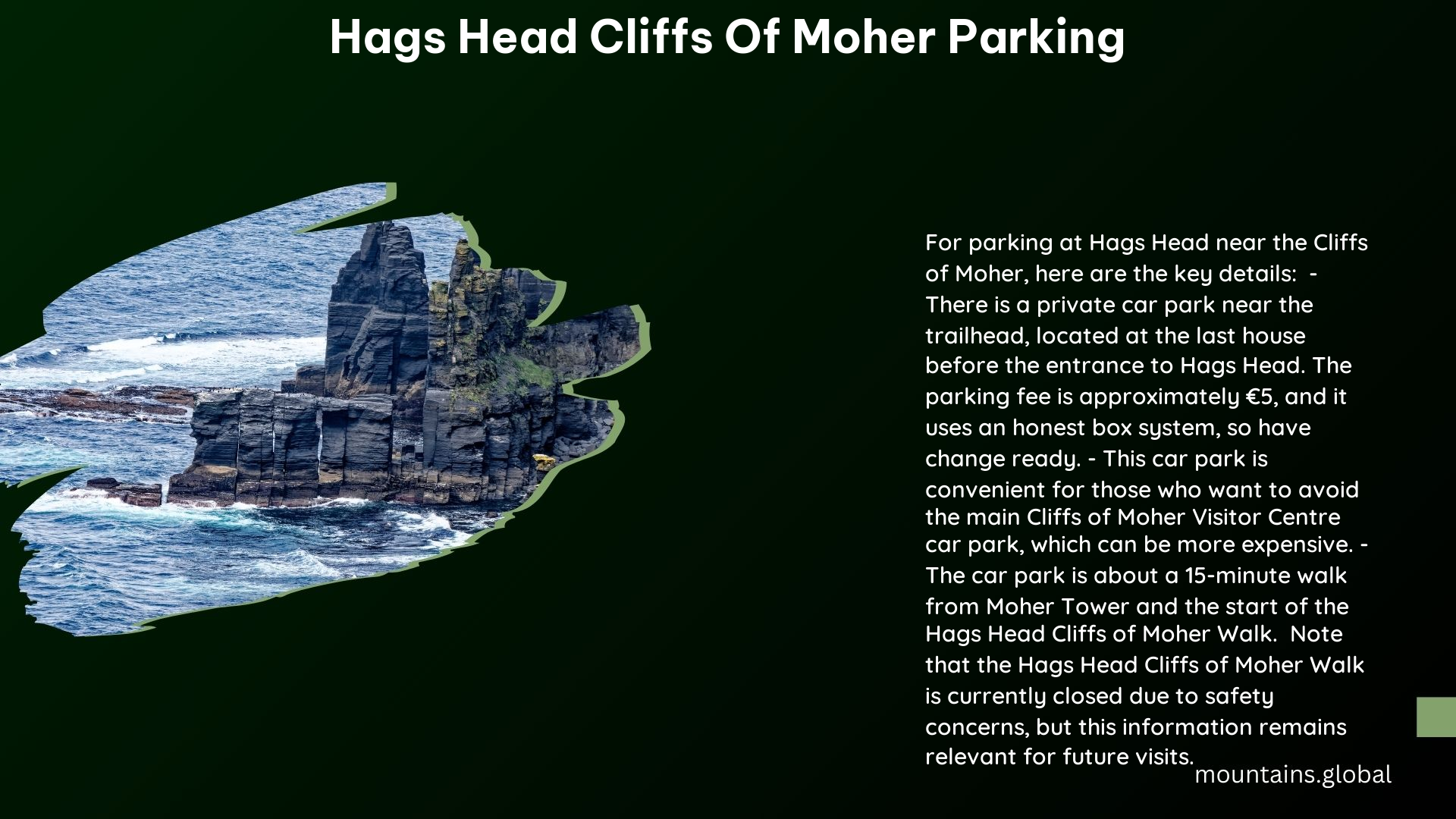 hags head cliffs of moher parking