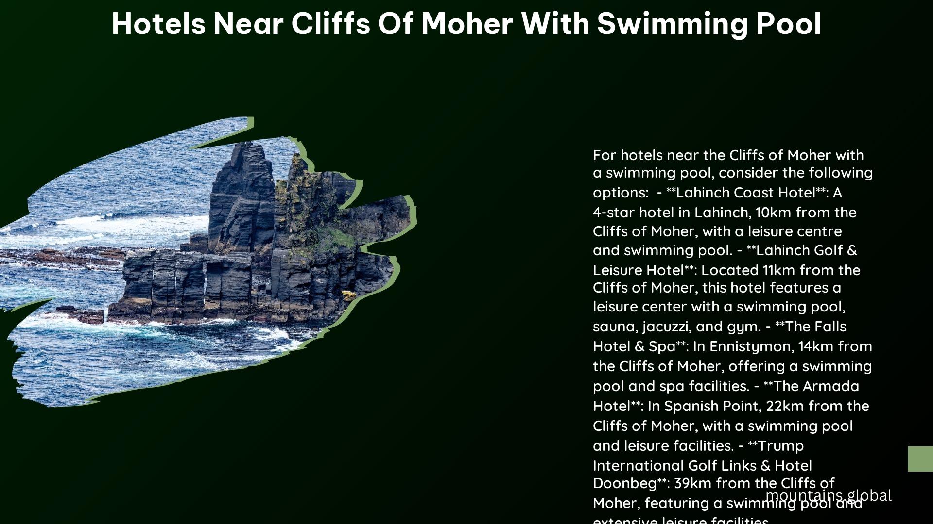 hotels near cliffs of moher with swimming pool