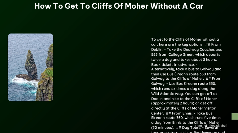 how to get to cliffs of moher without a car