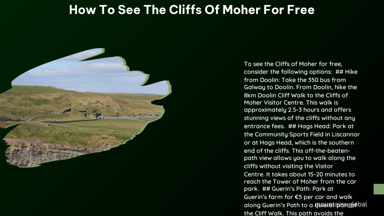 how to see the cliffs of moher for free