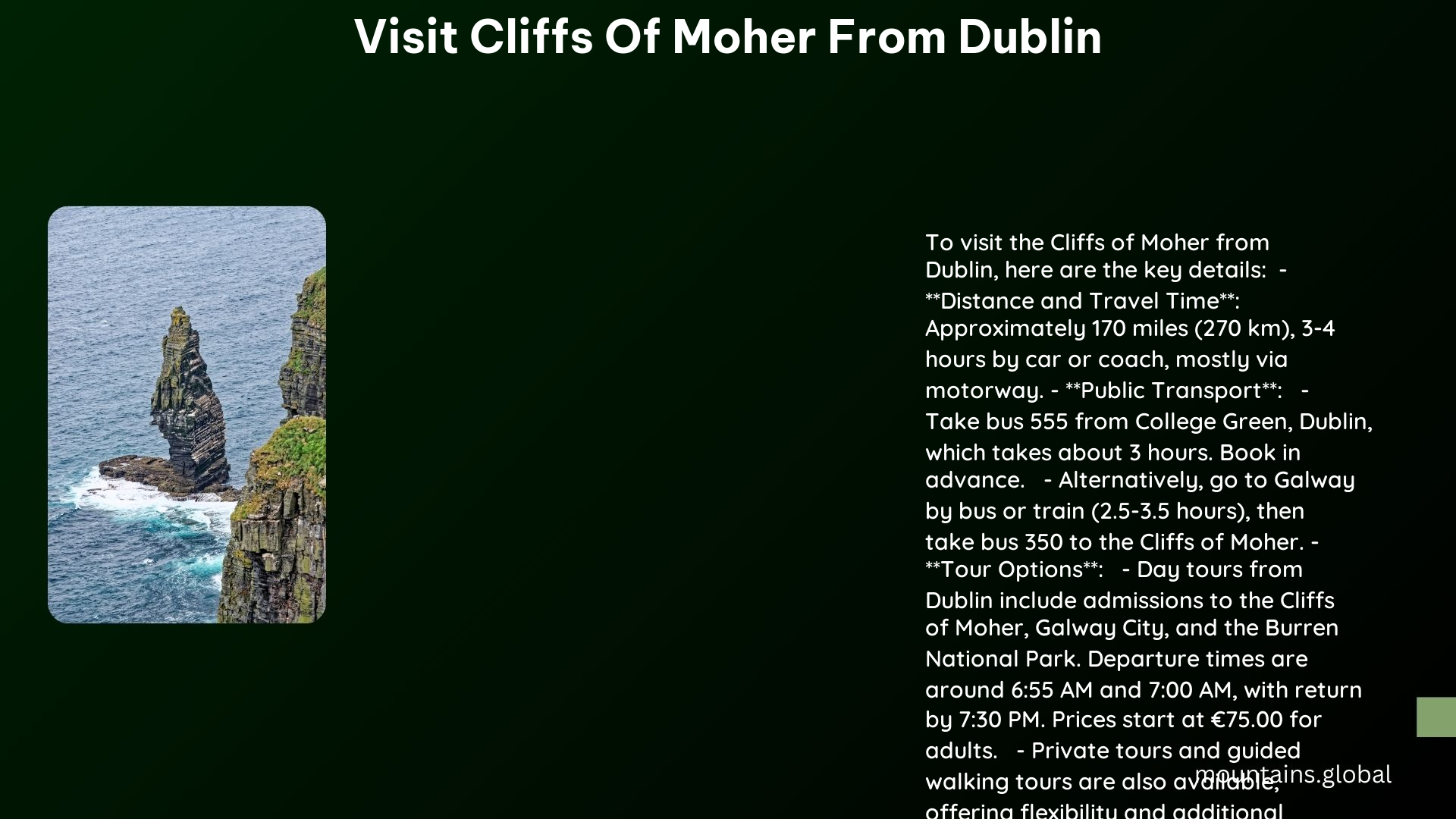 visit cliffs of moher from dublin