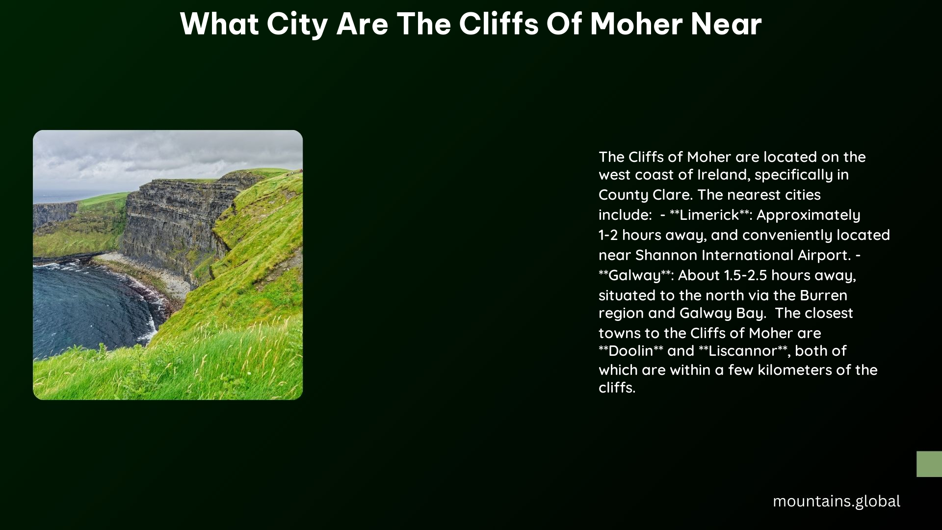 what city are the cliffs of moher near